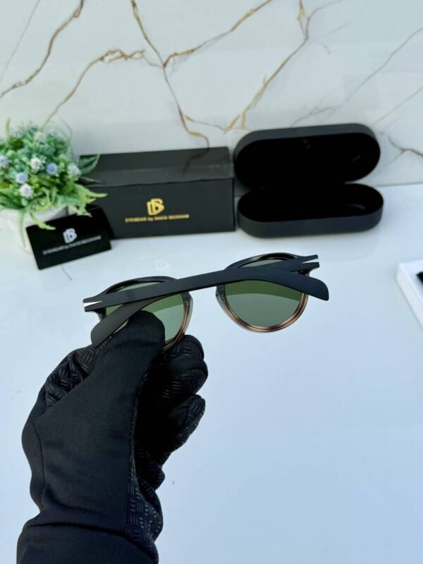 First Copy David Beckham Round Green Lens Sunglasses Unisex UV Protection