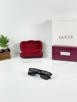 First Copy Gucci Square Sunglasses Black Frame Grey Lens