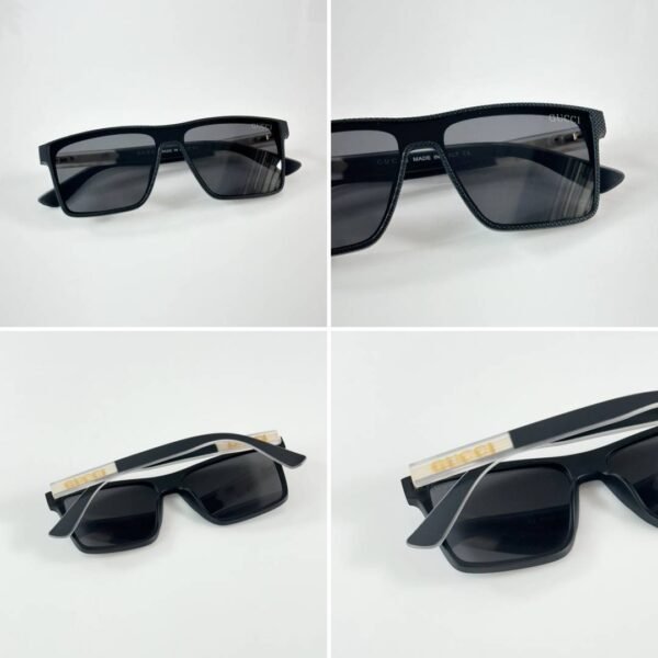 First Copy Gucci Square Sunglasses Black Frame Grey Lens