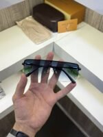 First Copy Louis Vuitton Black Shield Frame Blue Gradient Men’s Sunglasses