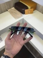 First Copy Louis Vuitton Black Shield Frame Blue Gradient Men’s Sunglasses