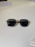 First Copy Chanel Round Black Sunglasses Metal Frame Unisex UV Protection