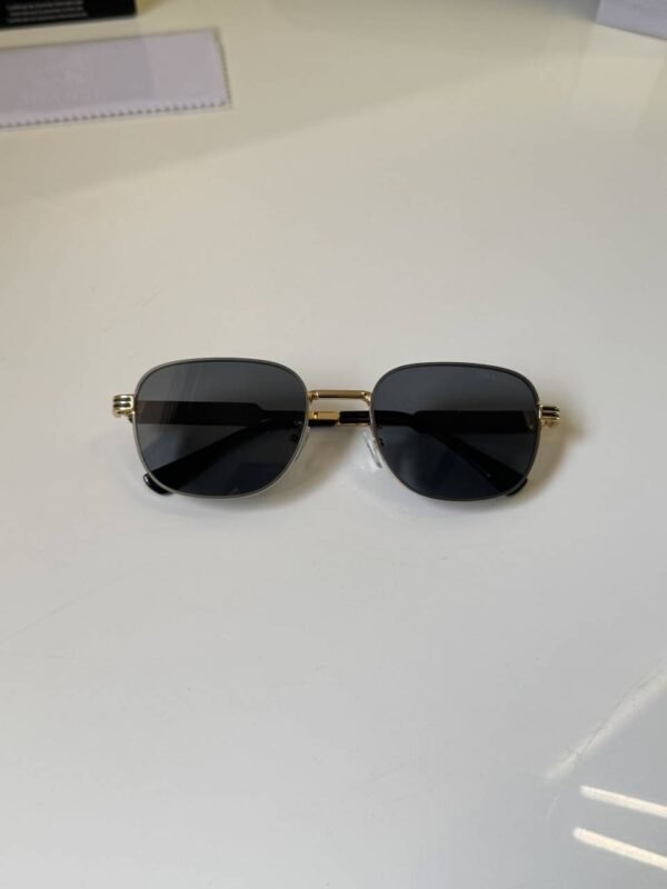 First Copy Chanel Round Black Sunglasses Metal Frame Unisex UV Protection
