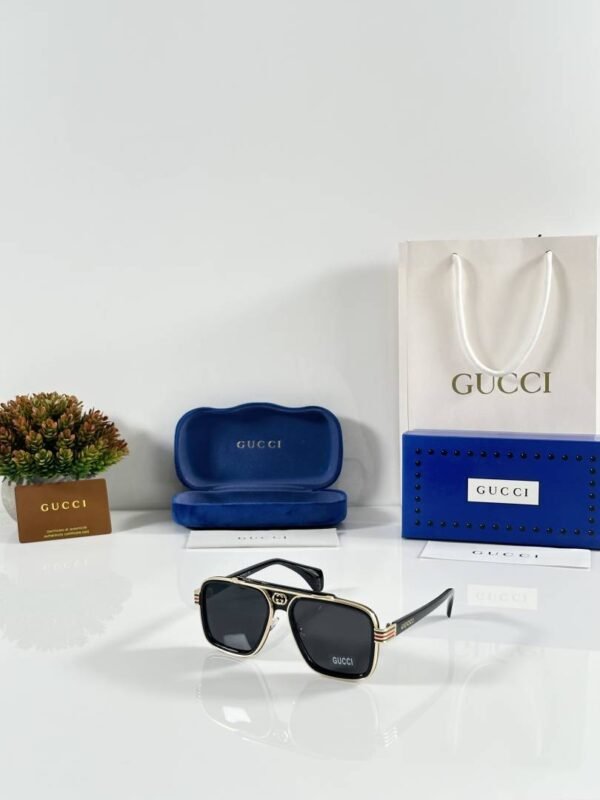 First Copy Gucci Aviator Sunglasses Silver Frame Grey Lens