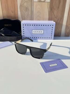First Copy Gucci Square Sunglasses Black Frame Grey Lens