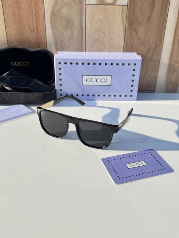 First Copy Gucci Square Sunglasses Black Frame Grey Lens