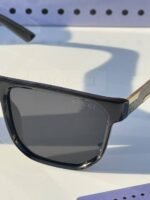 First Copy Gucci Square Sunglasses Black Frame Grey Lens