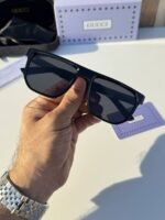First Copy Gucci Square Sunglasses Black Frame Grey Lens