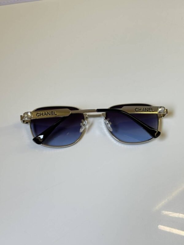 First Copy Chanel Round Grey Lens Sunglasses Metal Frame Unisex UV Protection