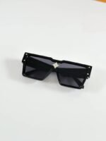 First Copy Louis Vuitton Black Geometric Square Frame Men’s Sunglasses