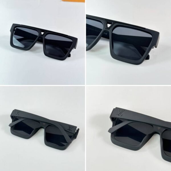 First Copy Louis Vuitton Black Square Frame Grey Lens Men’s Sunglasses