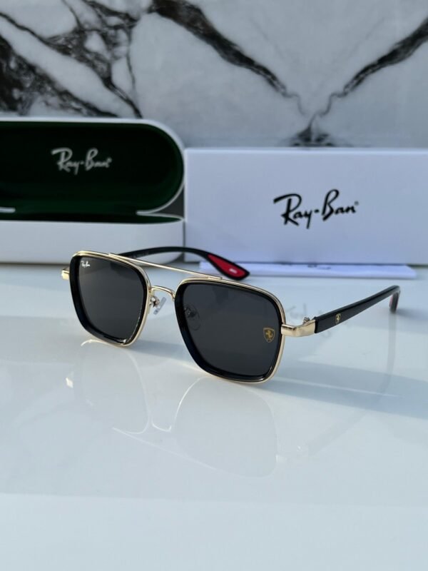 First Copy Rayban 06 Gold Black Sunglasses