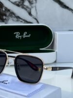 First Copy Rayban 06 Gold Black Sunglasses