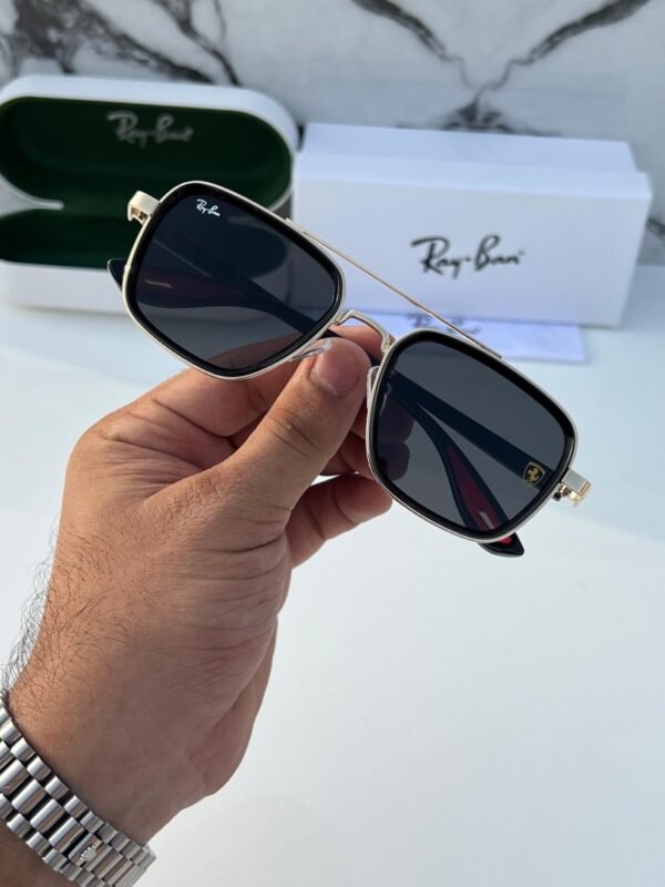 First Copy Rayban 06 Gold Black Sunglasses