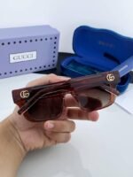 First Copy Gucci 727 Brown Black Sunglasses