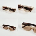 First Copy Gucci GG1296 Sunglasses Silver Brown