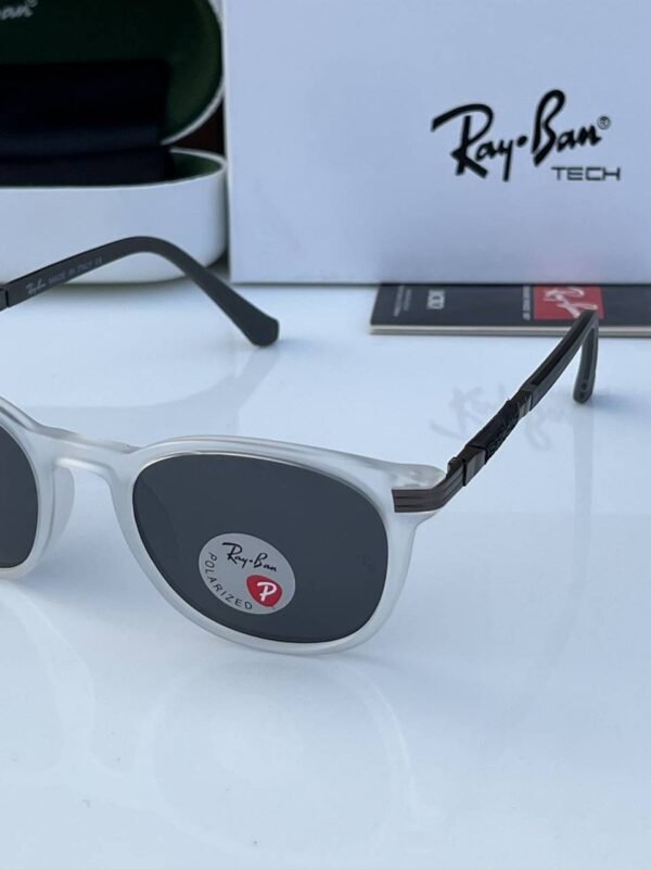 First Copy Rayban 91118 White Black Sunglasses