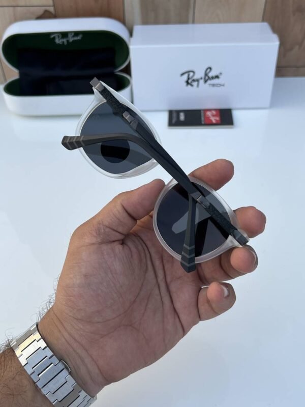 First Copy Rayban 91118 White Black Sunglasses