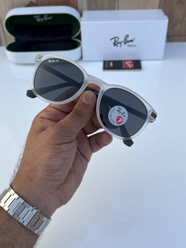 First Copy Rayban 91118 White Black Sunglasses