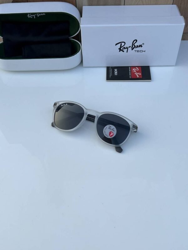 First Copy Rayban 91118 White Black Sunglasses
