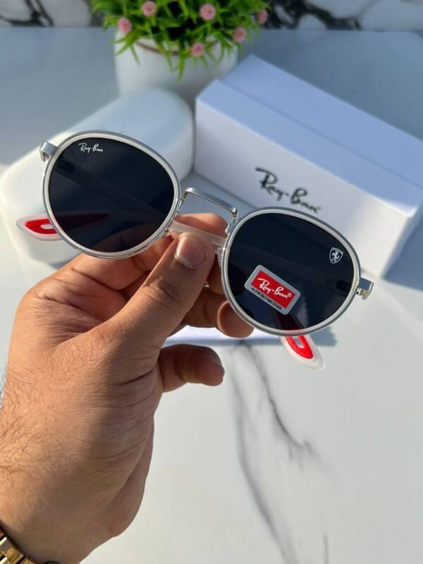 First Copy Rayban 3675 White Black Sunglasses