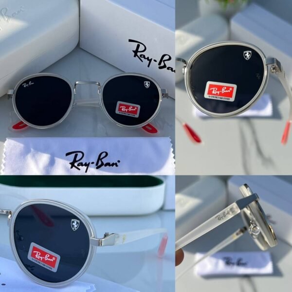 First Copy Rayban 3675 White Black Sunglasses