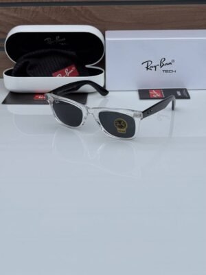 First Copy Ray Ban 2140 Wayfarer Slant Transparent Black Men’s Sunglasses Glass Quality