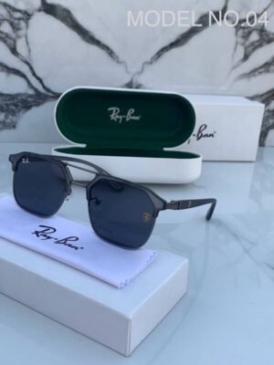 First Copy Rayban 04 Lite Grey Black Sunglasses