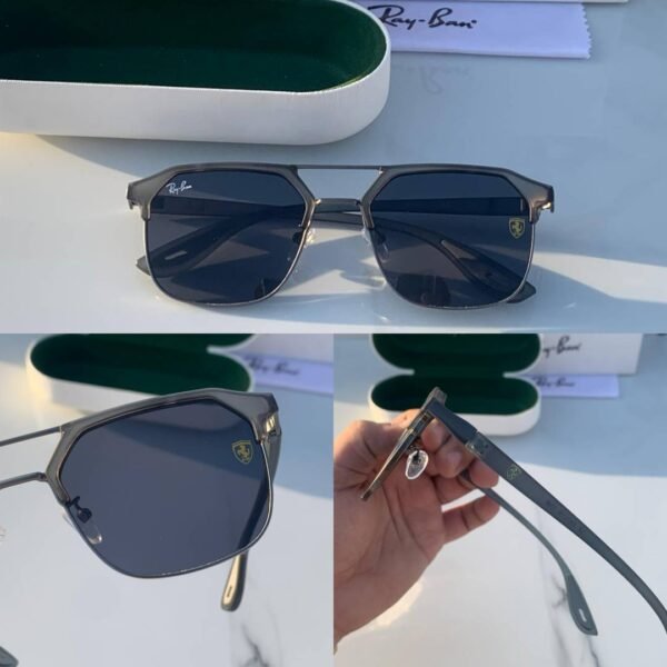 First Copy Rayban 04 Lite Grey Black Sunglasses