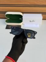 First Copy Ray Ban 2140 Wayfarer Black Shining Men’s Sunglasses