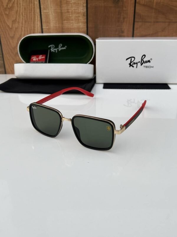 First Copy Rayban 8840 Gold Green Sunglasses