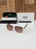 First Copy RayBan 8840 Gold Brown Tiger Sunglasses