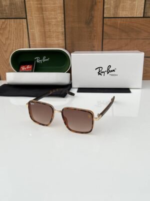 First Copy RayBan 8840 Gold Brown Tiger Sunglasses