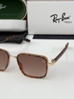 First Copy RayBan 8840 Gold Brown Tiger Sunglasses