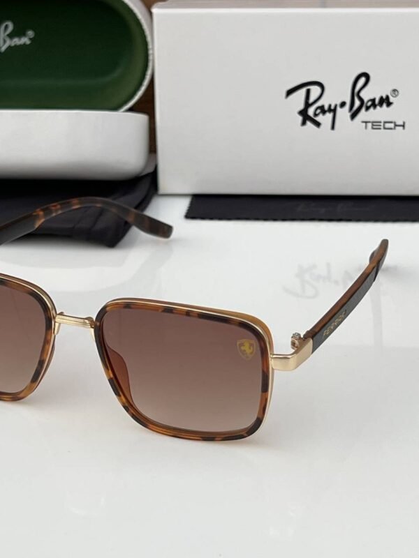 First Copy RayBan 8840 Gold Brown Tiger Sunglasses