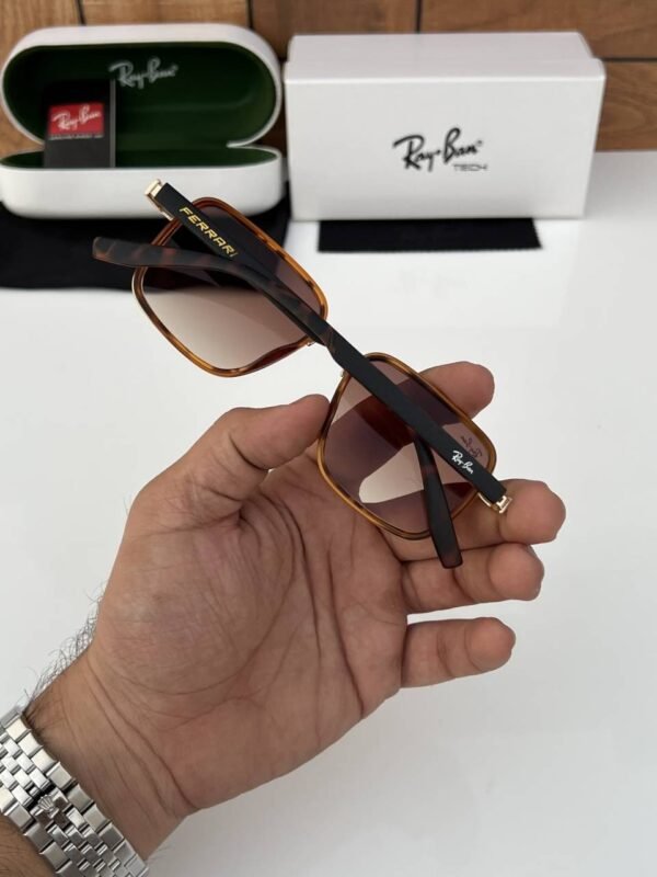 First Copy RayBan 8840 Gold Brown Tiger Sunglasses