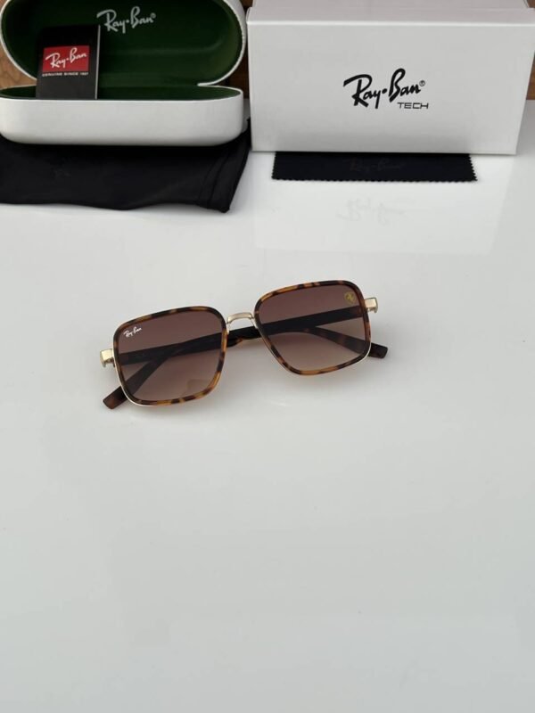 First Copy RayBan 8840 Gold Brown Tiger Sunglasses