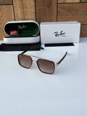 First Copy RayBan 8830 Gold Brown Tiger Sunglasses