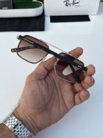 First Copy RayBan 8830 Gold Brown Tiger Sunglasses