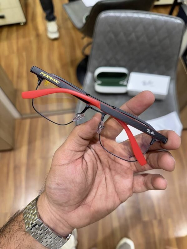 First Copy RayBan 04 Ferrari Black Plano Sunglasses