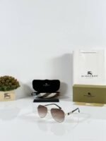 First Copy Burberry 2301 Gold Brown Sunglasses