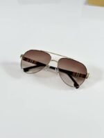 First Copy Burberry 2301 Gold Brown Sunglasses