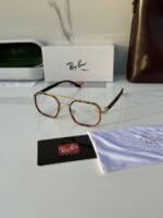 First Copy RayBan 8820 Gold Tiger Plano Sunglasses