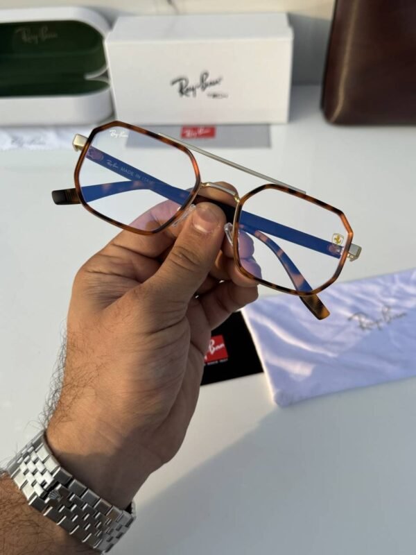 First Copy RayBan 8820 Gold Tiger Plano Sunglasses