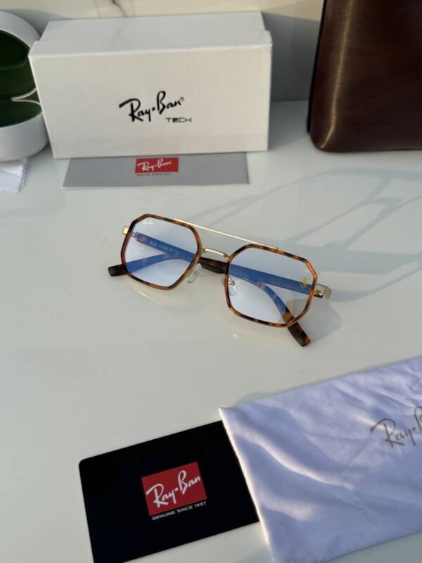First Copy RayBan 8820 Gold Tiger Plano Sunglasses