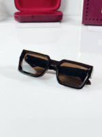 First Copy Gucci 02 Gold Brown Sunglasses