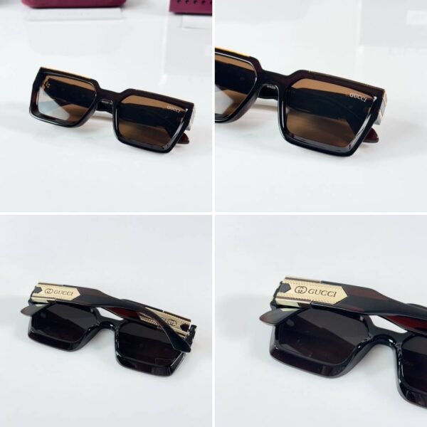 First Copy Gucci 02 Gold Brown Sunglasses