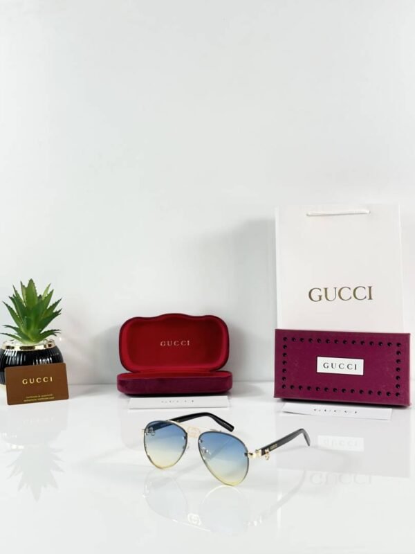 First Copy Gucci 5118 Gold Green UV Sunglasses