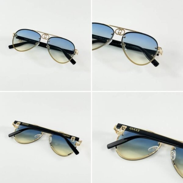 First Copy Gucci 5118 Gold Green UV Sunglasses