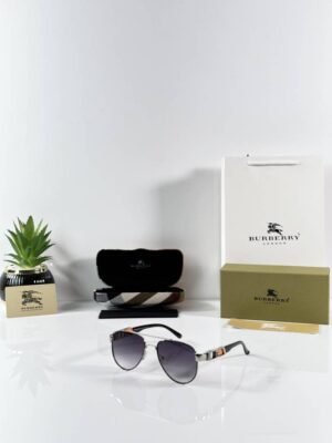 First Copy Burberry 5086 Silver Black DC Sunglasses